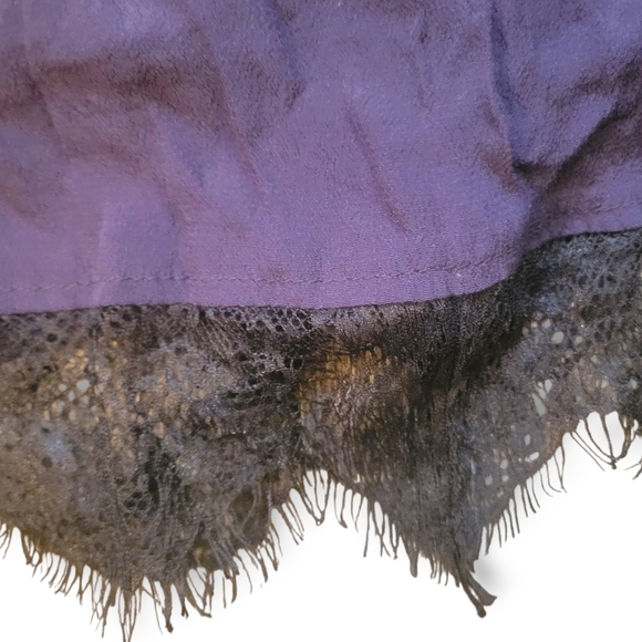 GIRLS ON FILM - Purple Ballerina. Dress W/ Lace & Criss Cross Spaghetti Straps - Picture 3 of 9